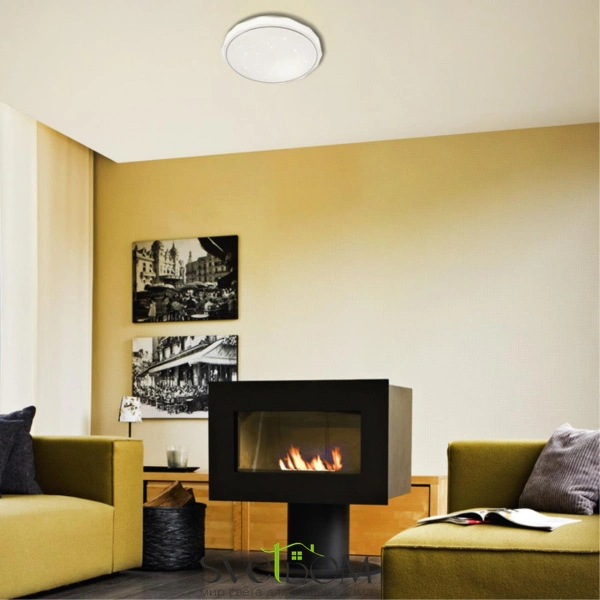 2045/ELN PALE SN 220 Светильник пластик/белый/прозрачный LED 76Вт 3000/4000/6000K D500 IP43 CCT GINO