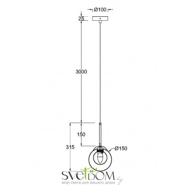 Подвесной светильник Maytoni MOD521PL-01G1