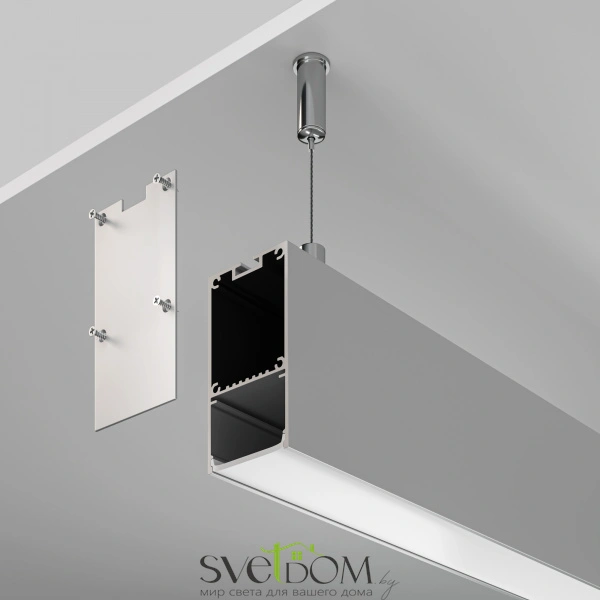 Алюминиевый профиль подвесной -накладной 35x66 ALM-3566-S-2M