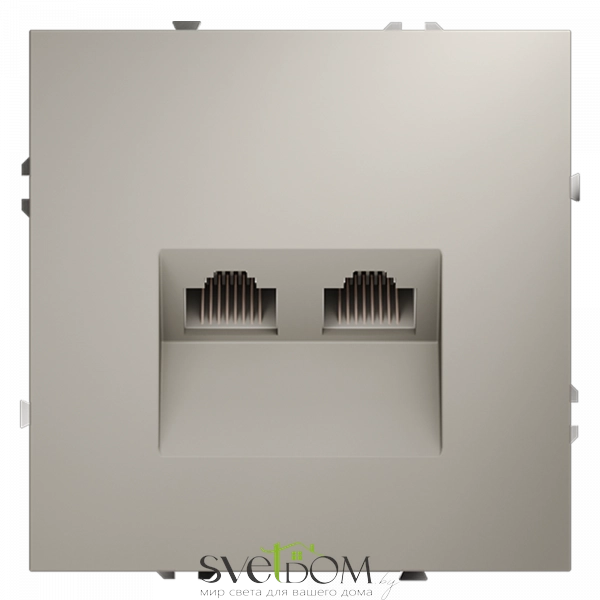 Розетка компьютерная двойная Voltum S70 VLS060203 