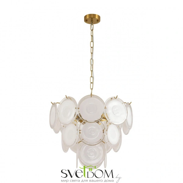 8320/5 MODERNI LN26 137 латунь/белый, металл/стекло Люстра E14 5*40W 220V CHIPSY