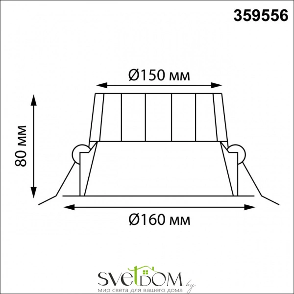 359556 WIR NT25 000 черный Светильник встраиваемый с переключателем цв. температуры IP44 LED 30W 220-240V 3000К\4000К\6000К CLARA