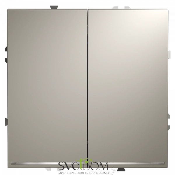 Проходной переключатель двухклавишный с подсветкой Voltum S70 VLS020403  VLS020403 Voltum