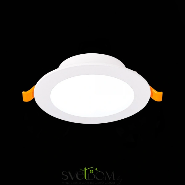 ST210.538.08 Св-к встр. Белый LED 1*8W 3000K 640Lm Ra80 110° IP20 D120xH30 220-240V Встраиваемые светильники