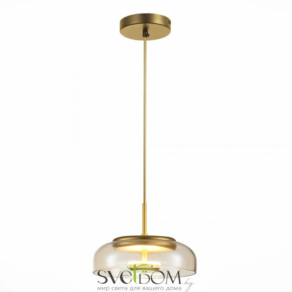 SL6002.203.01 Подвес ST-Luce Золотистый/Янтарный LED 1*7W 4000K LAZIO