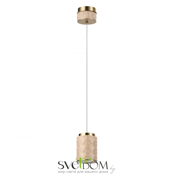 5453/5L L-VISION ODL_EX26 011 светлая бронза/бежевый/металл/керамика/акрил Подвес LED 5W 3000K LULU