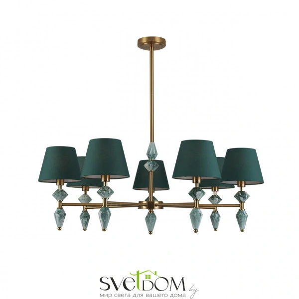 8275/7 CLASSI LN26 048 латунь/зеленый, металл/керамика/ткань Люстра Е14 7*40W 220V VERMONT