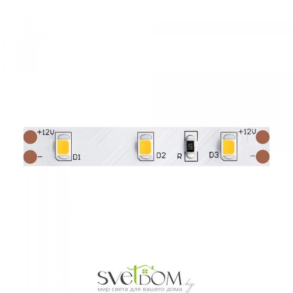 Светодиодная лента 12В 2835 7,2Вт/м 3000K 5м IP20 20001