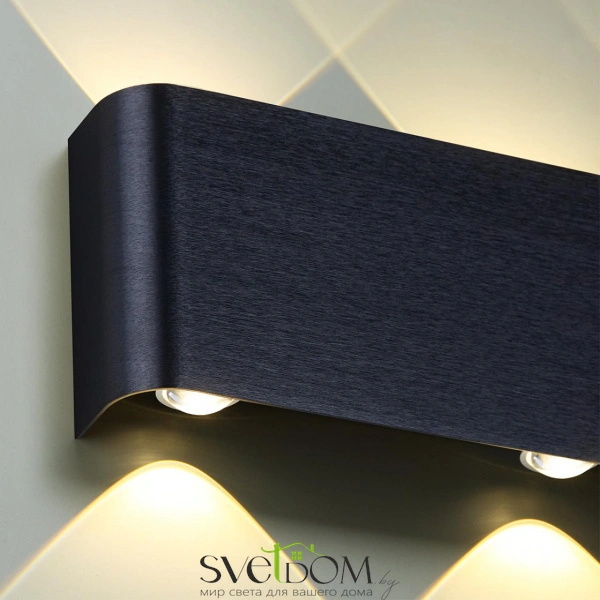 7191/4WL HIGHTECH ODL27 Настенный светильник черный браш./металл IP20 LED 4W 3000K 220V MAGNUM