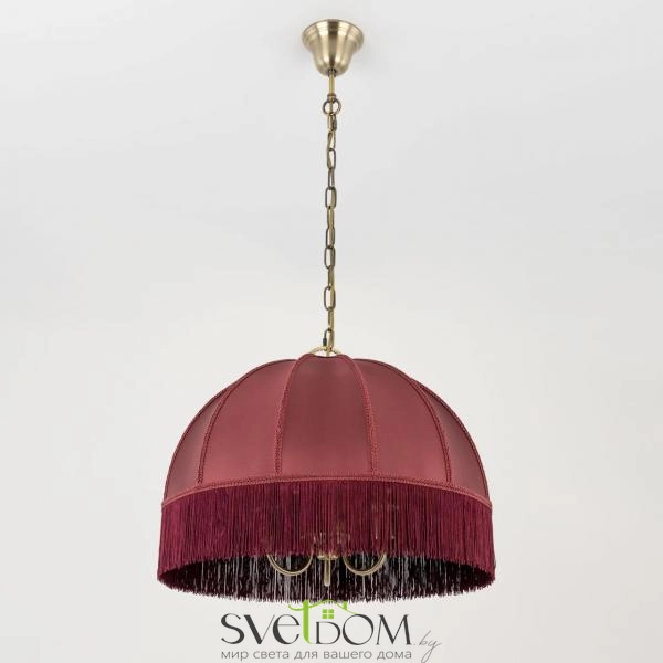 Citilux Базель CL407133 Люстра подвесная с бордовым абажуром