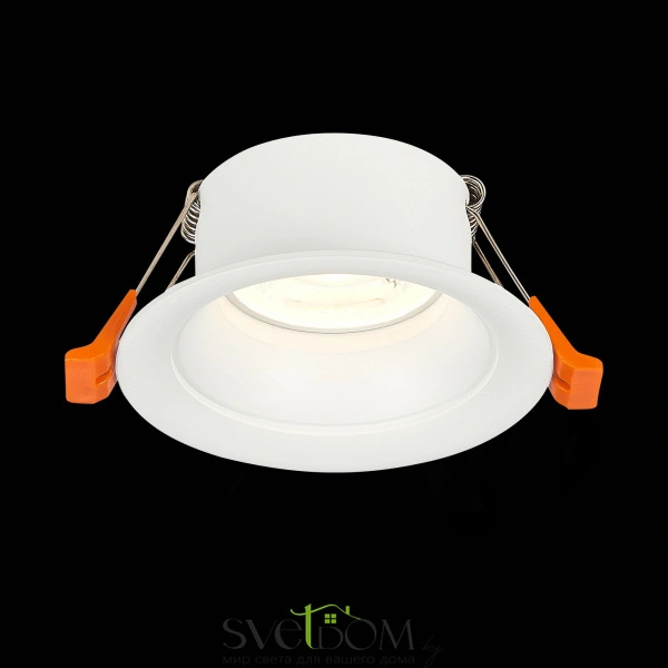 ST200.508.01 Св-к встр. Белый GU10 1*50W  D89xH40 220V Без ламп Встраиваемые светильники