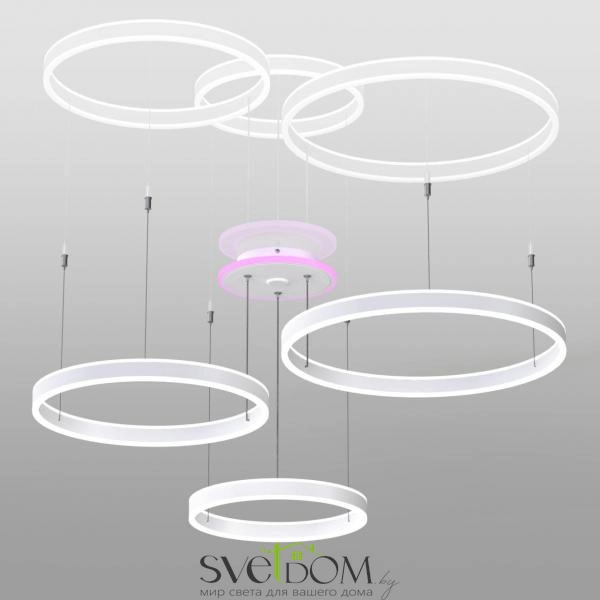 Citilux Дуэт Смарт CL719A700 RGB Умная подвесная люстра Белая