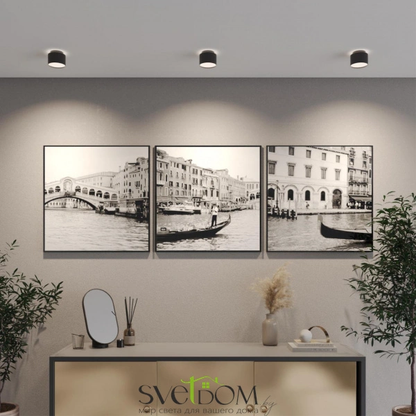 371038 OVER NT25 454 черный Светильник накладной IP20 GX53 12Вт 220-240V LIRIO