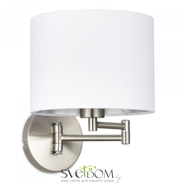 SLE300551-01 Светильник настенный Никель/Белый, Серебристый E27 1*40W BRESCIA