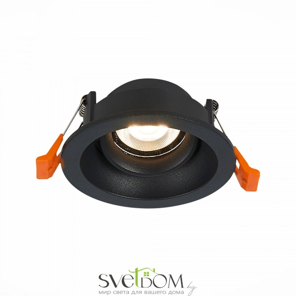 ST208.408.01 Св-к встр. Черный GU10 1*50W  D94xH40 220V Без ламп Встраиваемые светильники