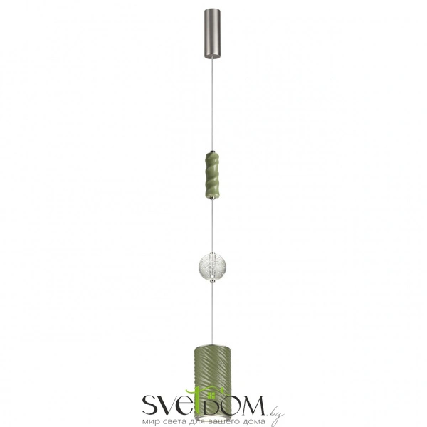 5451/18LA L-VISION ODL_EX26 017 зеленый/никель/металл/керамика/хрусталь/акрил Подвес LED x 18W 2000К/3000K/4000K/переключ. RIVERA