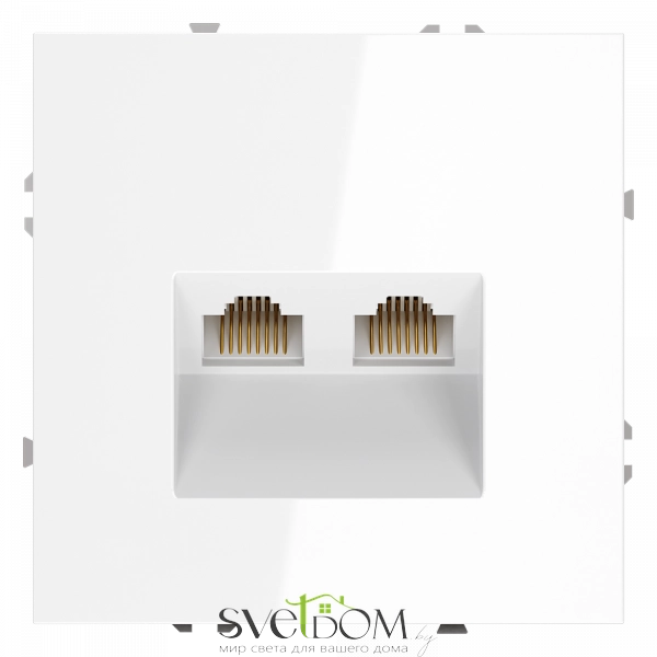 Розетка компьютерная двойная Voltum S70 VLS060201 