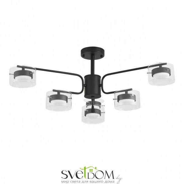 8349/6C COMFI LN26 232 черный/прозрачный, металл/стекло Светильник потолочный LED GX53 6*7W 220V NATALINA