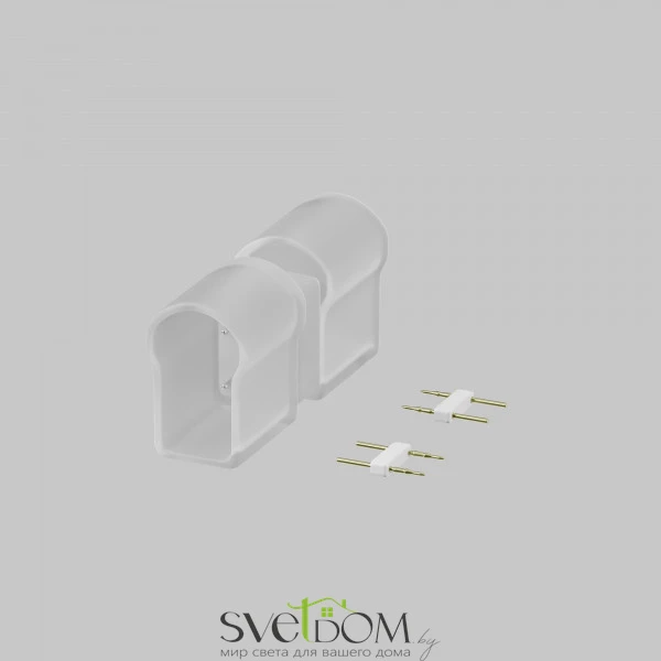 Двусторонний коннектор (выход прямой) для гибкого неона AC220V 25x13 мм