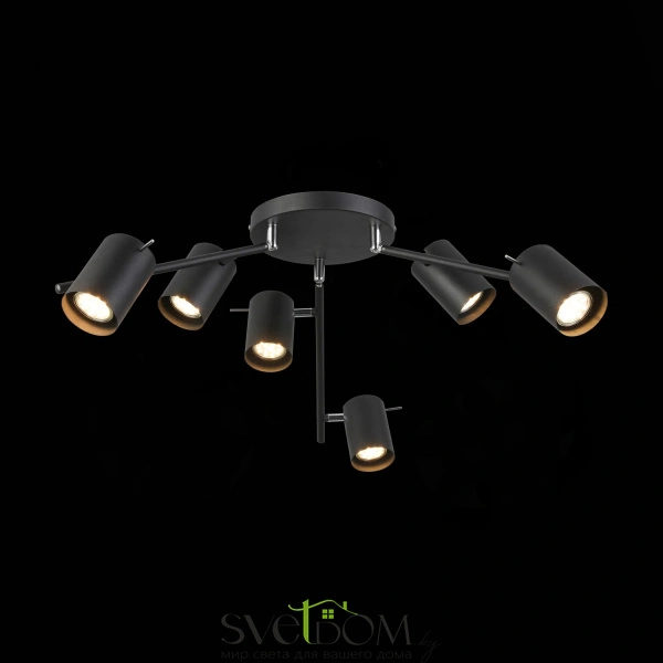 SL597.402.06 Светильник потолочный ST-Luce Черный/Черный GU10 6*7W Потолочные светильники