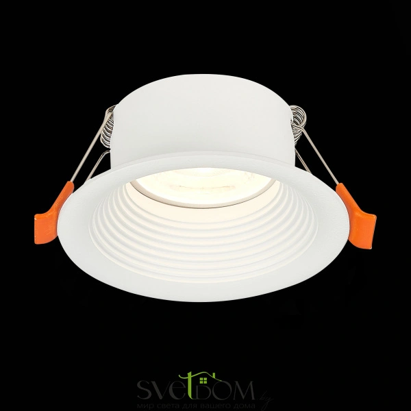 ST202.508.01 Св-к встр. Белый GU10 1*50W  D89xH40 220V Без ламп Встраиваемые светильники