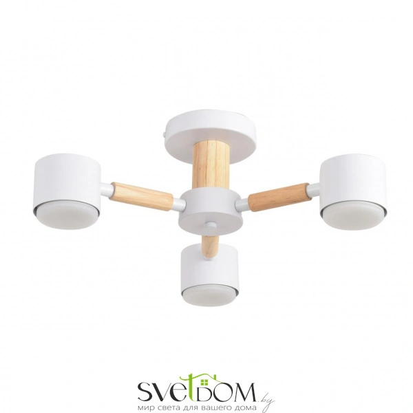 8306/3C COMFI LN26 333 белый, металл/дерево Светильник потолочный GX53 LED 3*7W 220V VUDI