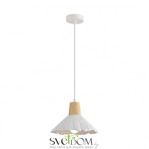 8352/1A SUSPENTIONI LN26 325 белый/бежевый, металл/дерево/цемент Подвес E27 60W 220V EOLIANA