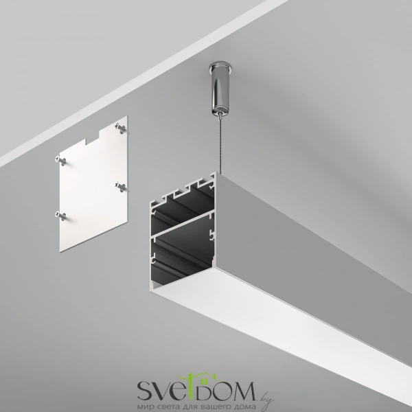 Алюминиевый профиль подвесной -накладной 50x50 ALM-5050-S-2M