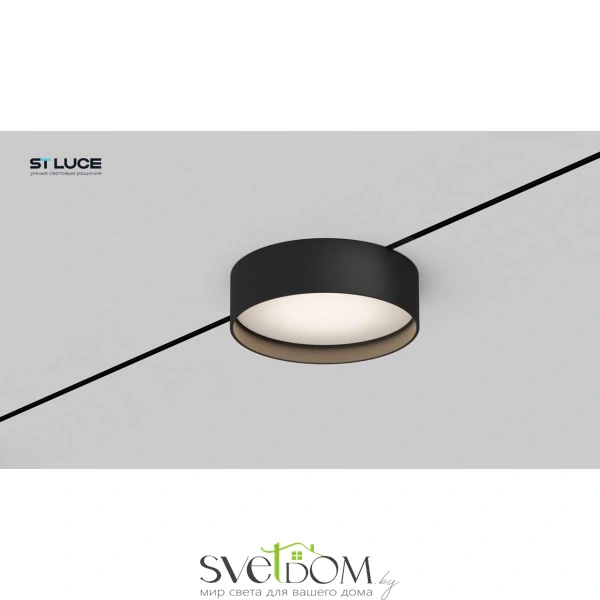 ST670.446.12 Магнитный трековый светильник Черный LED 1*12W 4000K 500Lm Ra>80 100° IP20 D113xH34 24V SUPER5