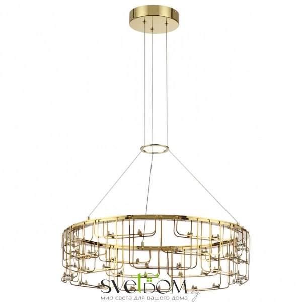 7060/44L HIGHTECH ODL26 287 светильник нерж/сталь золото IP20 LED 44W 3960Лм 3000K 220V ZAHA