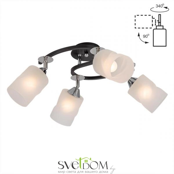 Citilux Сиерра CL119241 Люстра с поворотными плафонами Чёрная