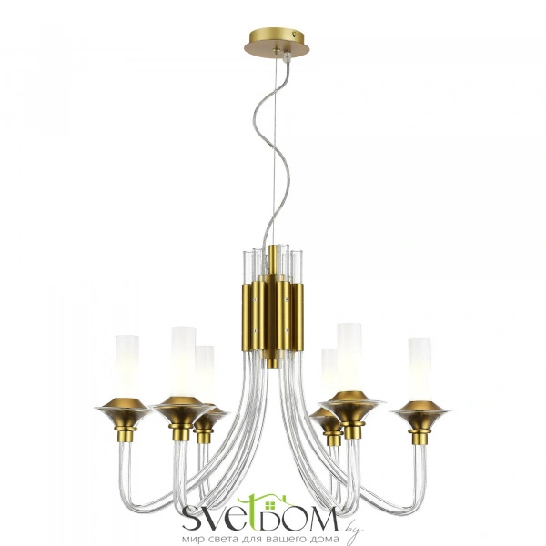 SL1241.203.06 Люстра подвесная ST-Luce Золотистый/Белый E14 6*40W VETRANO