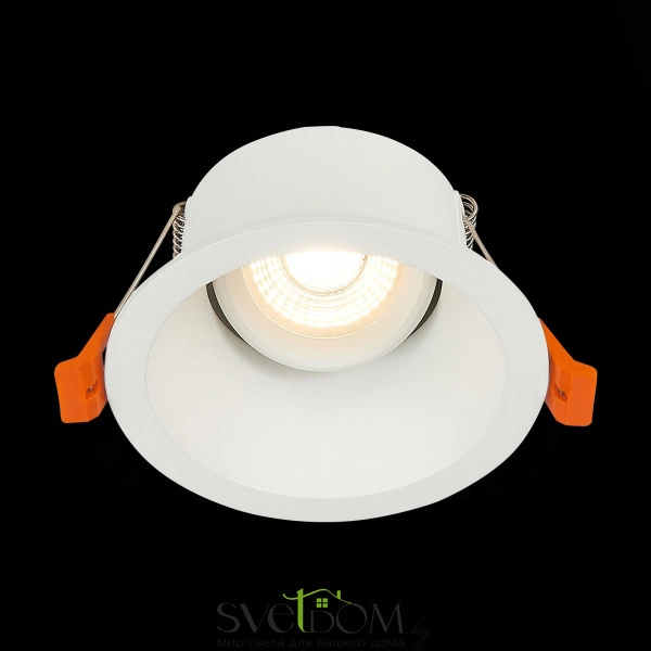 ST207.508.01 Св-к встр. Белый GU10 1*50W  D103xH52 220V Без ламп Встраиваемые светильники