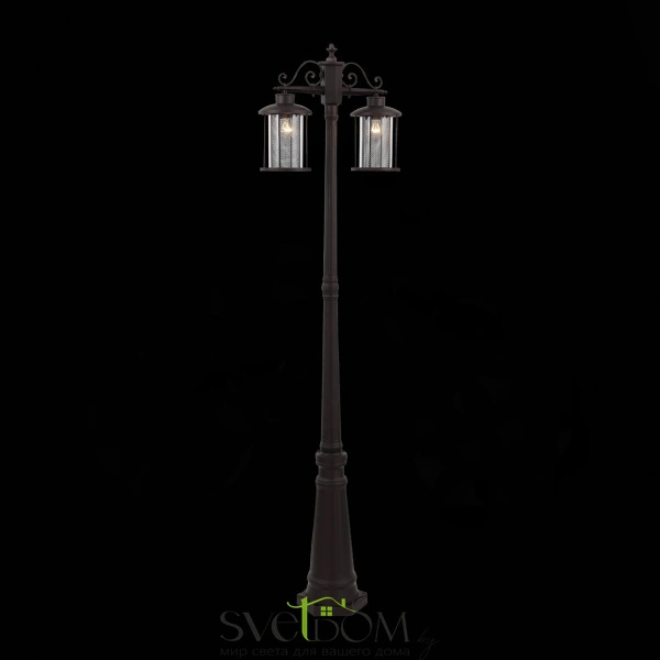 SL080.425.02 Светильник уличный наземный ST-Luce Темный кофе/Прозрачный, Темный кофе E27 2*100W LASTERO