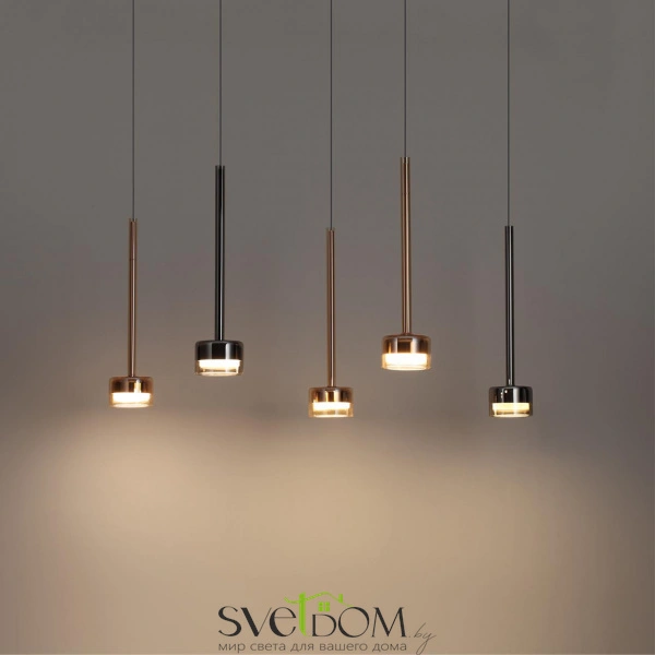 7150/10L HIGHTECH ODL26 347 светильник черный/ дымчатое стекло/металл IP20 LED 10W 3000K 220V LASLO