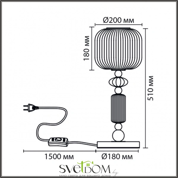 8334/1T MODERNI LN26 32 бронза/белый, металл/керамика/стекло Настольная лампа E27 40W 220V ALEGRA