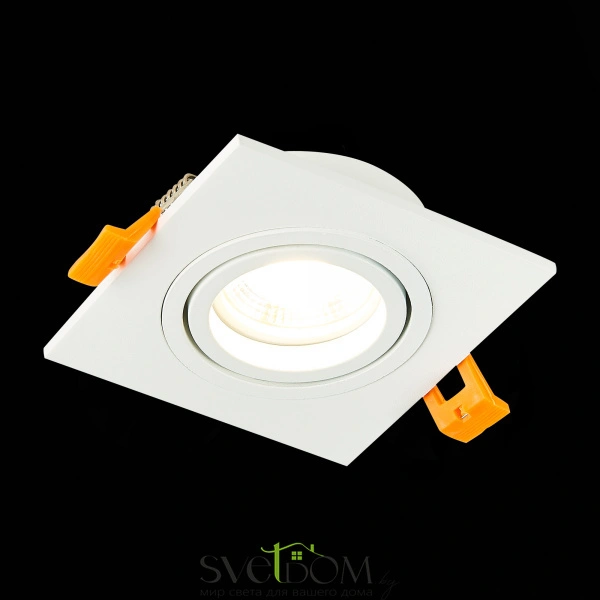 ST251.508.01 Св-к встр. Белый GU10 1*50W  IP20 L92xW92xH27 220V Без ламп Встраиваемые светильники