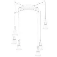 Lightstar 757066 Люстра CONE 6х40W GU10 БЕЛЫЙ МАТОВ/ПРОЗРАЧНО-МАТОВЫЙ