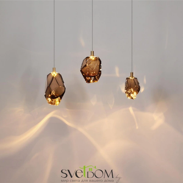 7112/4LC L-VISION ODL25 Подвесной светильник  бронзовый/коньячн. стекло/металл IP20 LED 4W 300Лм 3000K 200° 220V GEMME