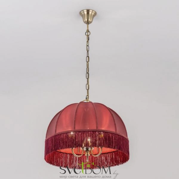 Citilux Базель CL407133 Люстра подвесная с бордовым абажуром