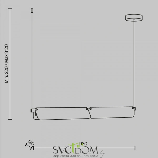 Подвесной светильник Maytoni MOD296PL-L20BS3K