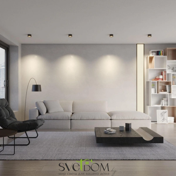 359595 OVER NT25 000 черный Светильник накладной светодиодный с переключ. цв. температуры IP20 LED 12W 220-240V 3000К\4000К\6000К ORBIS