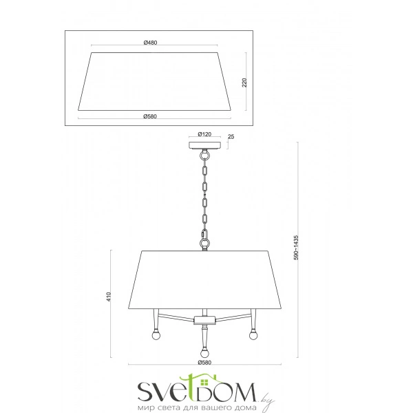 Подвесной светильник Freya FR5190PL-05BS1