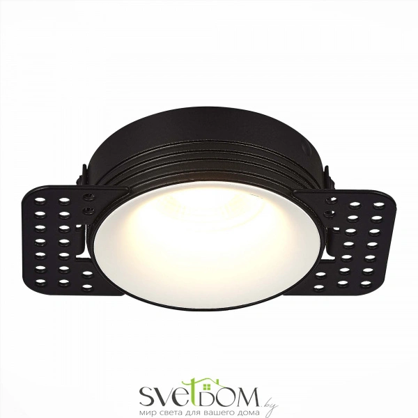 ST218.458.01 Св-к встр. Черный GU10 1*50W  IP20 D78xH30 165-265V Без ламп Встраиваемые светильники