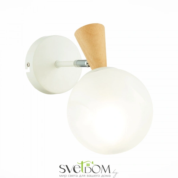SLE220701-01 Светильник настенный Белый, Светлое дерево/Белый E14 1*40W CATANIA