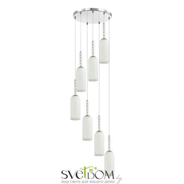 8270/7A NEOCLASSI LN26 154 хром/белый, металл/стекло Люстра каскадная Е14 7*40W 220V TRACY