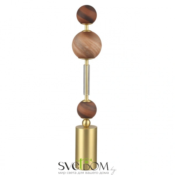 5457/4TL MODERN ODL_EX26 051 светлая сатин.латунь/белый/бежевый/коричневый/металл/стекло Настольная лампа LED x 4W 2500K CALLISTO