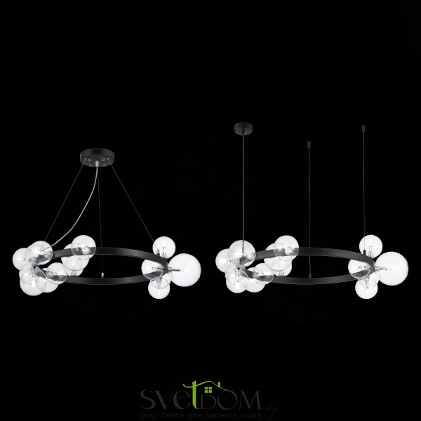 SL1165.403.15 Светильник подвесной ST-Luce Черный/Прозрачный G4 15*5W NECTON