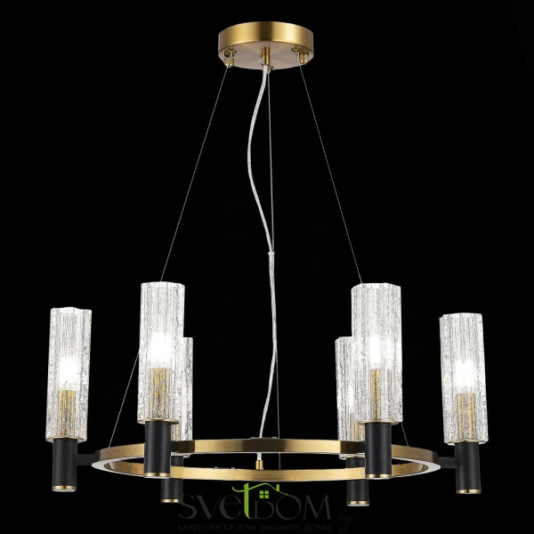 SL1238.303.06 Люстра подвесная ST-Luce Латунь/Кракелированное стекло E14 6*40W CASALI