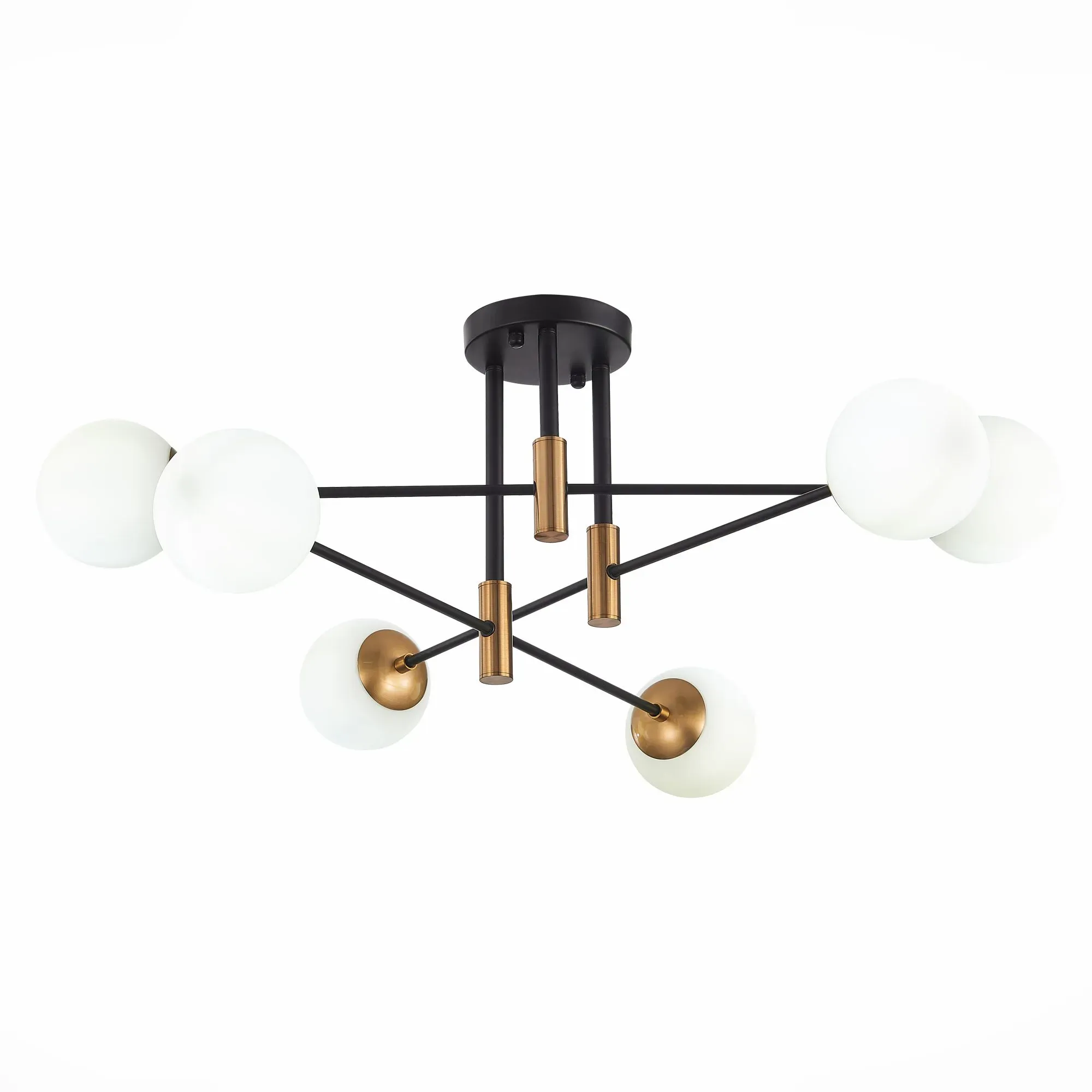 SL1203.402.06 Люстра потолочная ST-Luce Бронза,Черный/Белый E27 6*40W LIMANO